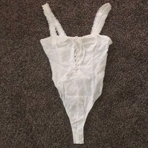 Free People White Bodysuit